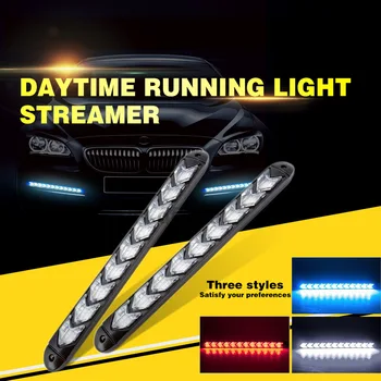

KEIN 2PCS Car Led Turn Signal Arrow Daytime running Light Waterproof Two-color Car Modification Universal Super Bright car light
