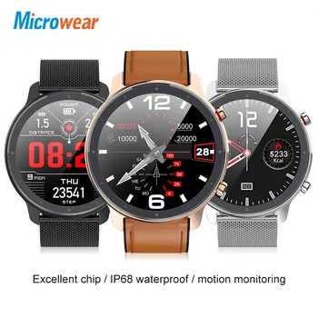 

Microwear L11 Smart Watch Touch Screen Sport Tracker Heart rate ECG Blood pressure Call reminder bluetooth IP68 Men Smartwatch