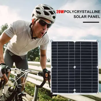 

Solar Charging Equipment Solar Panel Car Charger Solar Panel USB Environmental Durable Reusable Monocrystalline Silicon 20W PET