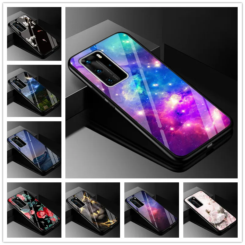 

For Huawei P40 Pro Case Tempered Glass Hard Back Cover For Huawei P40 Case Protective Coque for Huawei P 40 P40Pro + Plus Cases