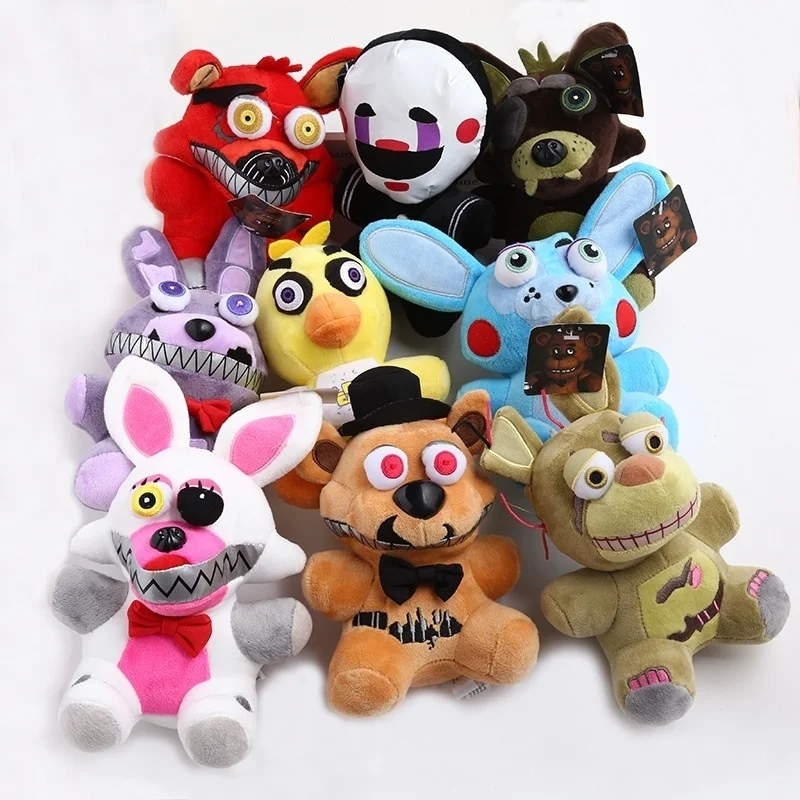 New Five night Freddy Plush Toy FNAF Freddie Fazbear Bear Cub Rabbit Bonnie Chica Peluche 1