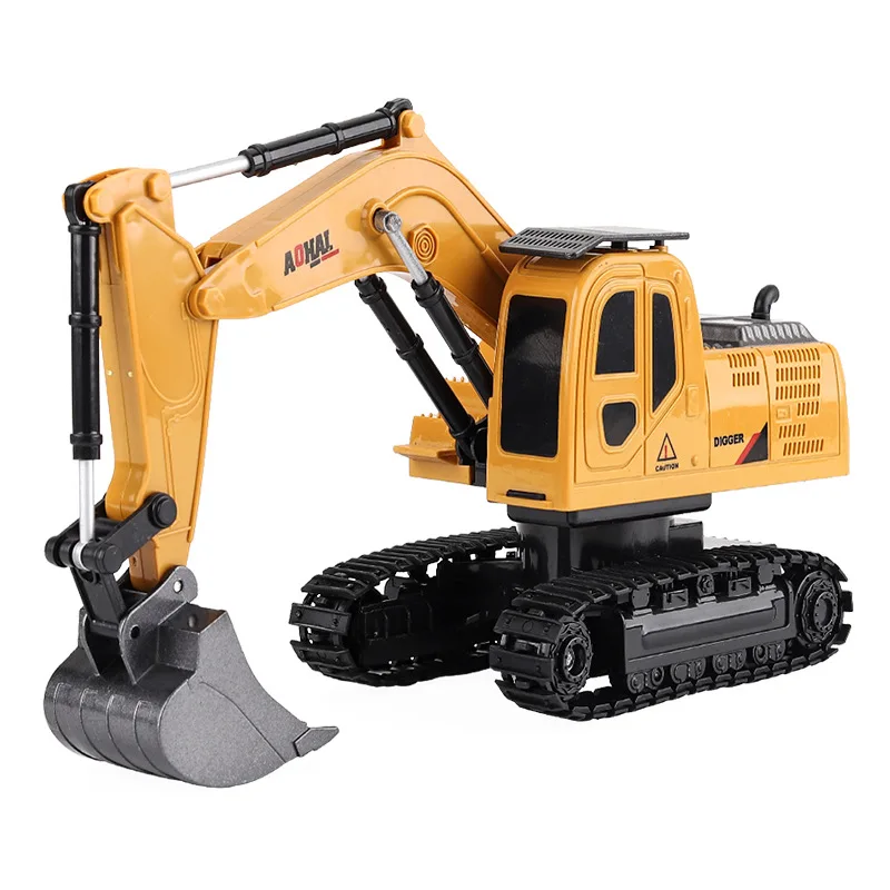 6CH Samll RC экскаватор игрушки с музыкальным и светильник детские мальчики RC грузовик пляжные игрушки RC инженерный автомобиль трактор Рождественский подарок