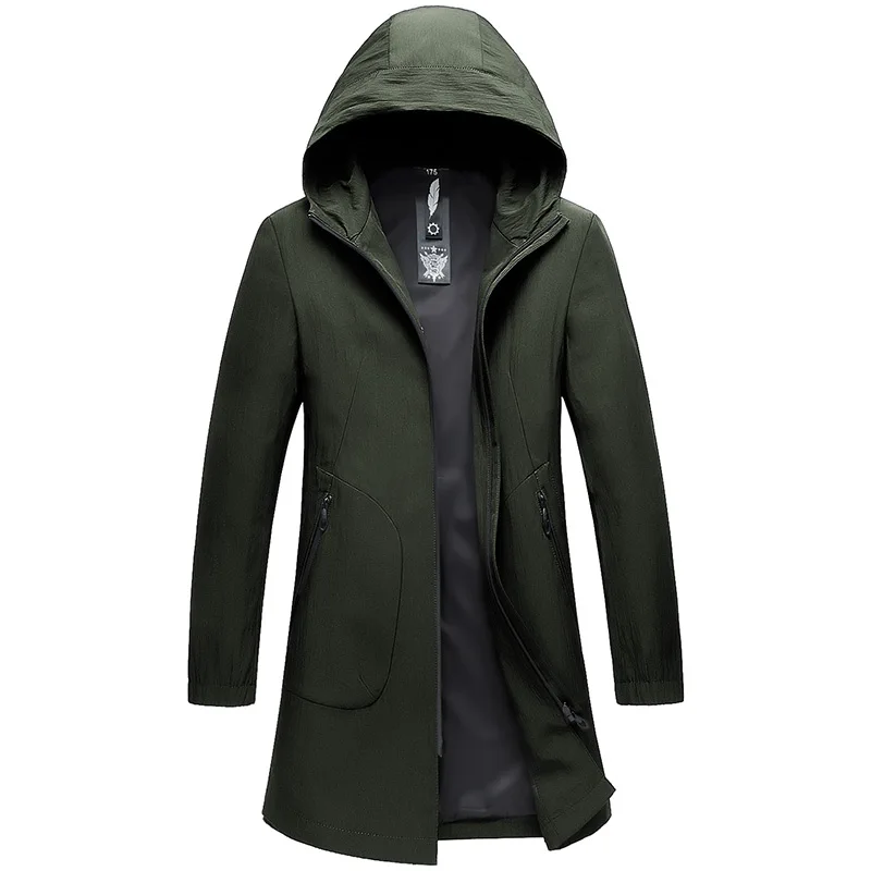 Абзац Lang Legendary fashion мужской зимний удлиненный мужской плащ с капюшоном Стандартный обычный мужской пальто ветрозащитная теплая