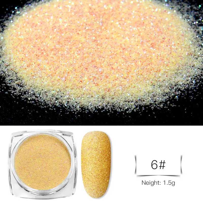 0.2g Ice Transparent Mirror Nail Glitter Powder Mirror Glitter UV Gel Pigment Magic Chrome Dust 6 Colors Nail Art Decorations - Цвет: W4367