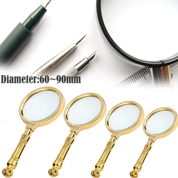 

4X Magnifying Glass Portable Handheld Gold Magnifier For Jewelry Newspaper Reading High Definition Eye Loupe Glass Magnifier New