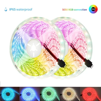 

LED Strip RGB Light 5050 Lights with IR Controlled Neon Tape 12v Colored Lights Waterproof Colored Backlight for Bedroom Ambient