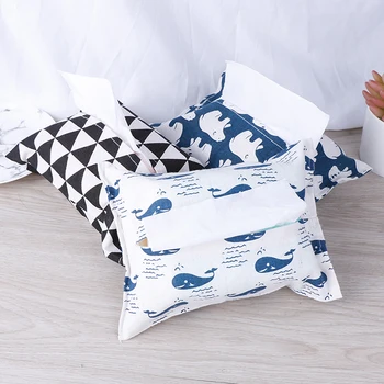 

Portable Facial Tissue Box Cover Holder Paper Storage Bag Removable Tissue Napkin Paper Towel Home Bathroom Car Decoration