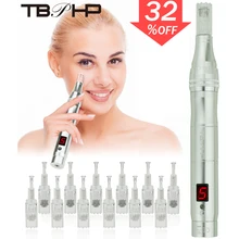 

TBPHP M1 Derma Pen Microneedling,LCD Display, 5 Speed Silent,With 12 Pcs Microneedle Cartridges(2 Color)