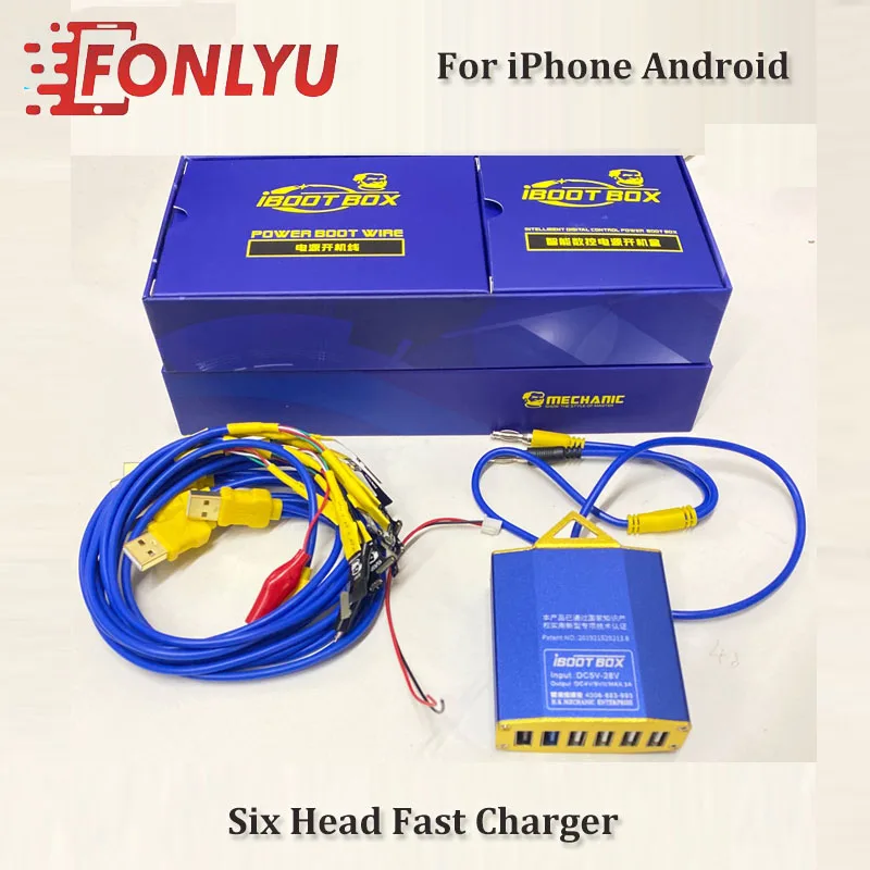 IBoot коробка для iPhone Android ремонт DC кабель питания Мобильный телефон батарея загрузки Ремонт кабель