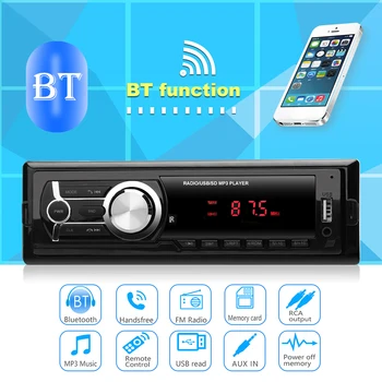 

Single DIN Head Unit MP3 Player AUX-in USB FM Detachable 1784E Panel Car Radio for Outdoor Personal Car Accessories