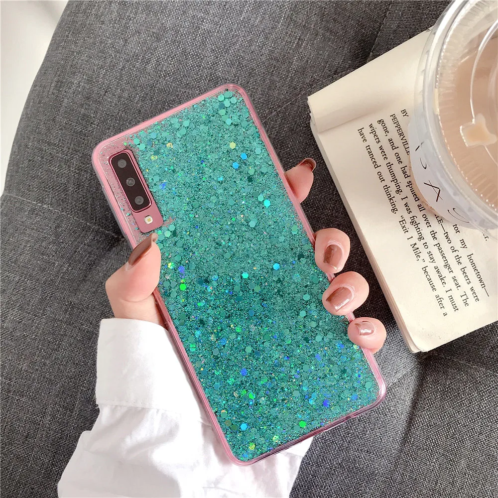 best case for samsung Silicone Mềm Sáng Bóng Pha Lê Lấp Lánh Kim Sa Lấp Lánh Ốp Lưng Điện Thoại Samsung Galaxy J3 J5 J7 Thủ A3 A5 A7 2017 J4 j6 A6 A8 Plus A9 2018 kawaii samsung cases