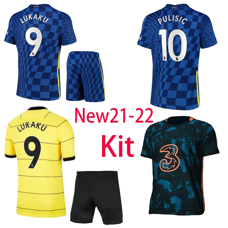 Комплект одежды для взрослых и детей 21 22 дюйма рубашка Lukaku jorginha T.SILVA WERNER MOUNT KANTE ZIYECH