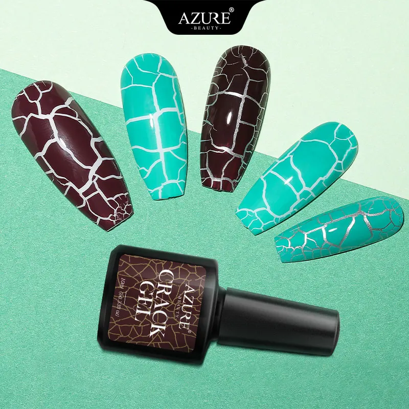 AZURE BEAUTY Crack Гель-лак для нейл-арта замочить от Crackle Led Гель-лак для ногтей Полупостоянный Гибридный лак