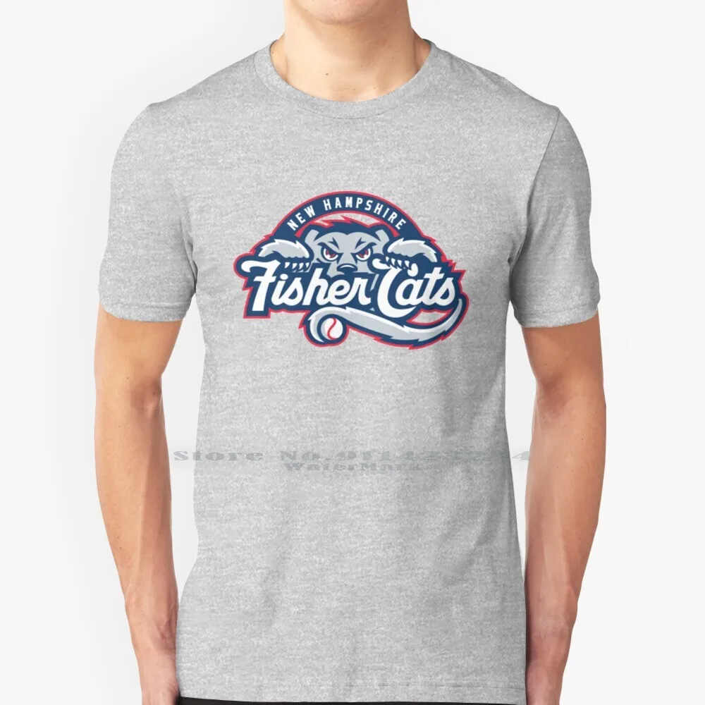 Nh F Cats Logo T Shirt 100 Pure Cotton New Hampshire Fisher Cats 