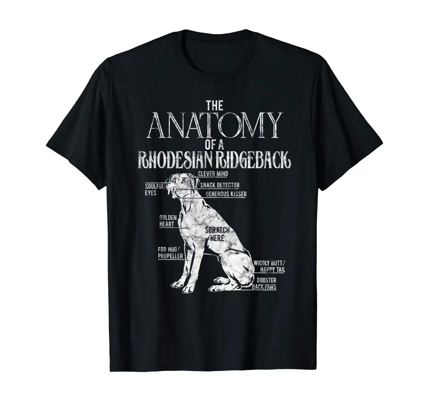 Потрясающая футболка из родезианского риджбека Dog-Lover Anatomy 568 |