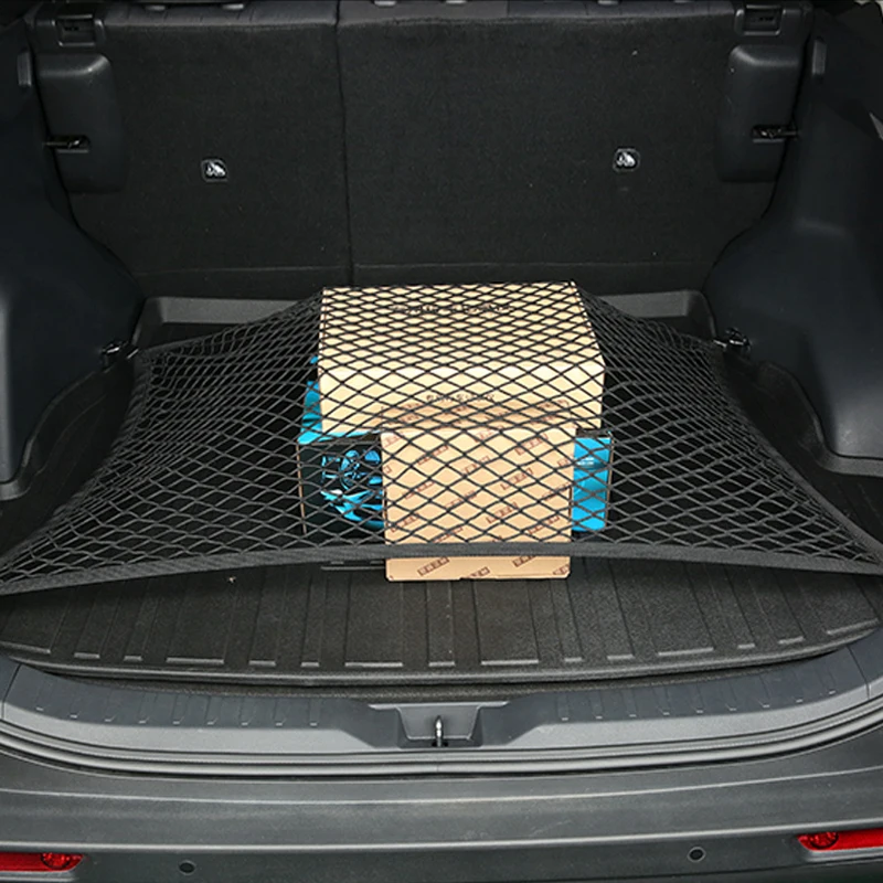 

Care Car Trunk Luggage Storage Cargo Organiser Nylon Elastic Mesh Net Fixed Items To Prevent Sliding For Rav4 2020 Accessories