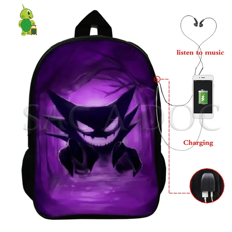 Pokemon Mewtwo Umbreon рюкзак для женщин и мужчин многофункциональный USB зарядка школьные и дорожные сумки для подростков студентов ноутбук рюкзак - Цвет: 2