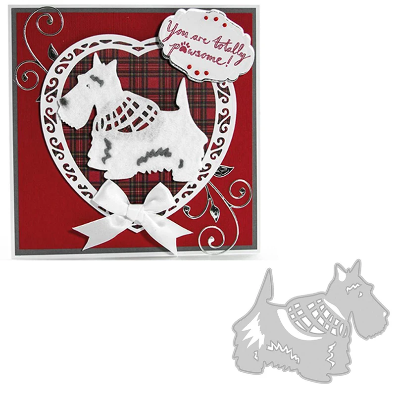 

Schnauzer Metal Cutting Dies Stencils Pet Schnauzer Die Cut For Card Making DIY New 2019 Crafts Cards