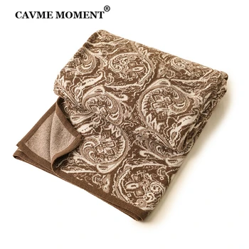 

CAVME Luxury Cashmere Blanket Largue Shawls Sofa Bed Big Size Scarves Floral Printing Knitting Cashmere Gift for New House