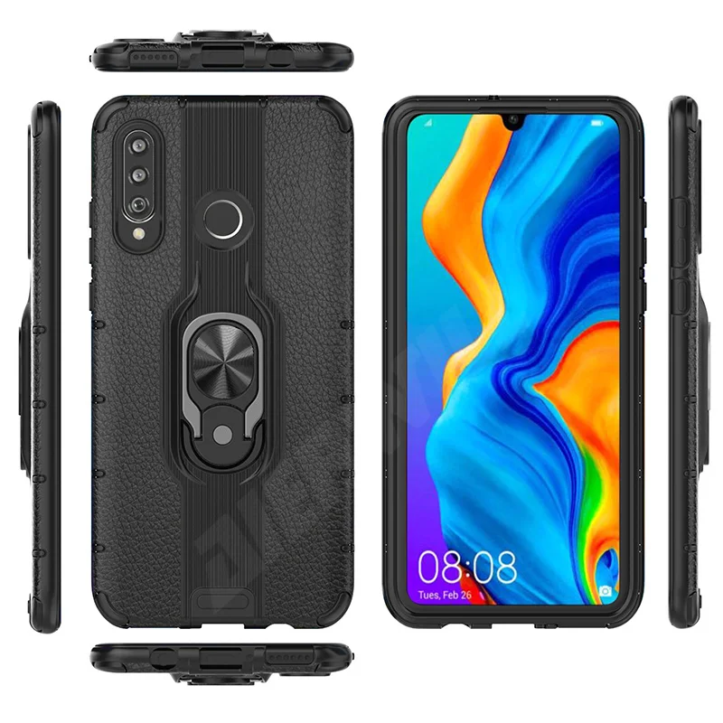 Чехол Raugee для huawei P30 Pro кольцо Броня магнитный автомобильный чехол из мягкого ТПУ