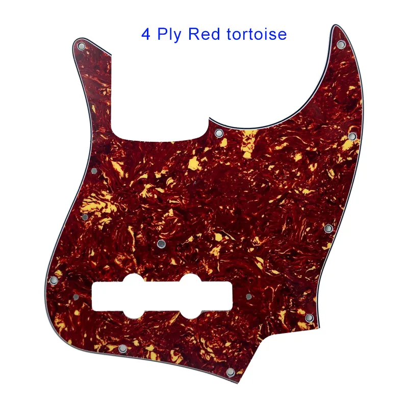 Pleroo гитарные части заказное качество накладки для США Винтаж 1974 джаз бас Стиль гитары накладки царапины пластины - Цвет: 4 ply red tortoise