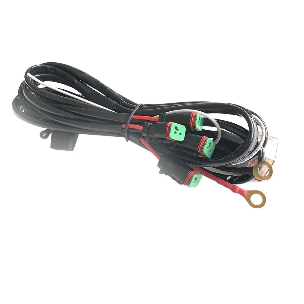 Соединительный 4 Автомобильный светодиодный жгут проводов с разъемом DT водонепроницаемый универсальный для длинной полосы света-дорожные прожекторы