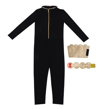 

2020 Movie Black Widow Costume Halloween Girls Black Widow Cosplay Costume Female Superhero Black Widow Outfit for Kids