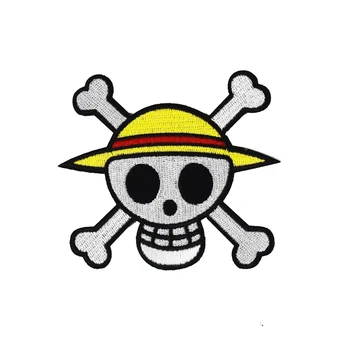 

Cartoon One Piece Skull Embroidery Stickers Iron on Patch for Clothing Accessories Shit Garment Appliqued Sew on Jacket