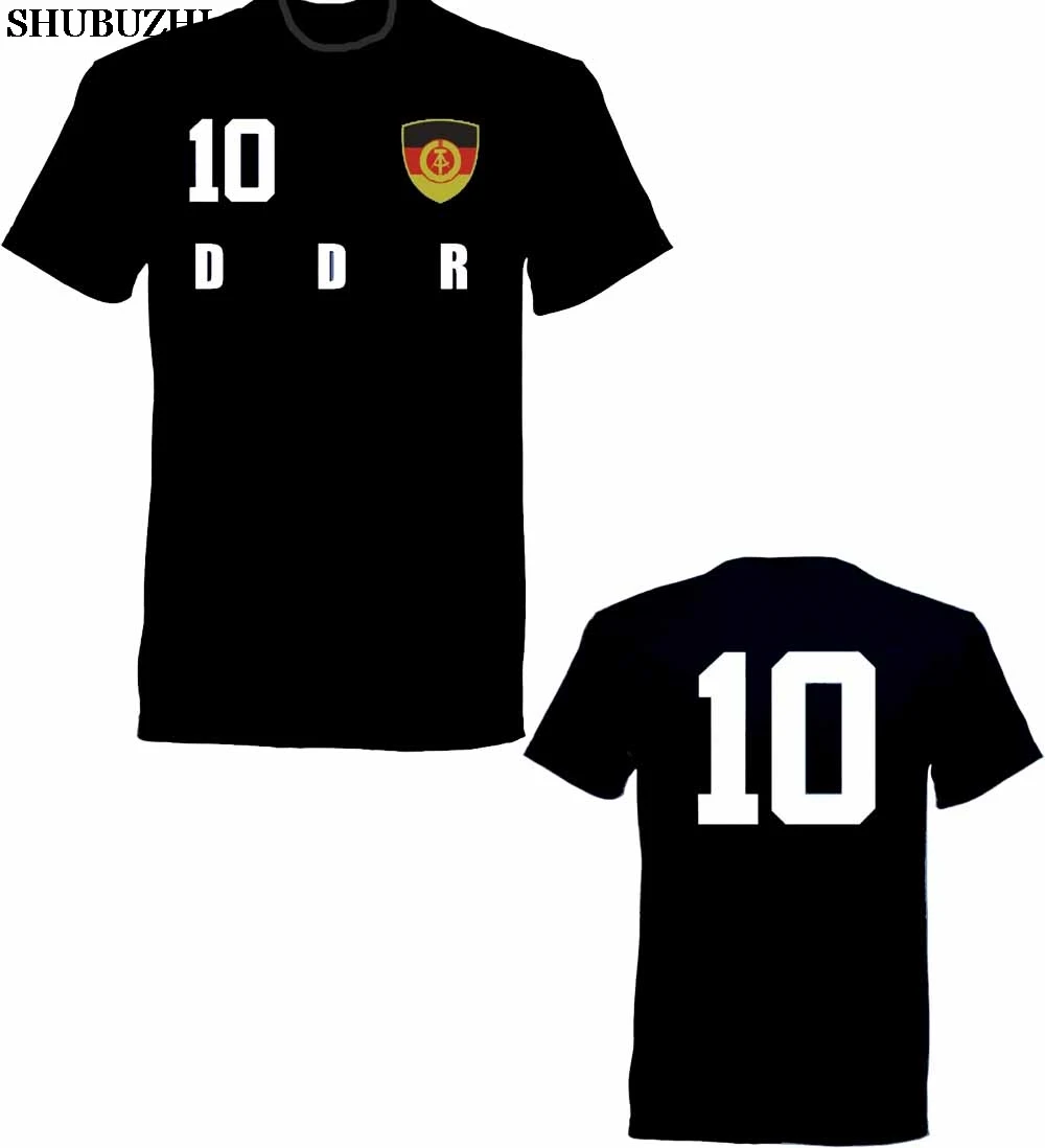 

Ddr Deutschland cotton Kinder T-Shirt Blau Trikot Fubball Nr All 10 Sporter Footballer Soccers cotton New Fashion Men T-Shirt