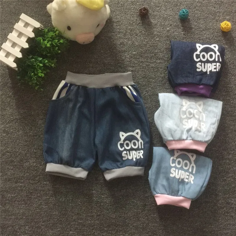Мужская и женская летняя одежда для детей, джинсовые шорты, стиль, популярные брюки детские шорты, модные штаны