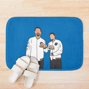 

Klay Thompson, Steph Curry, And Their Rings Bath Mat Bathroom Bath Mat Set Mirrofiber Cartoon Bath Rug Set