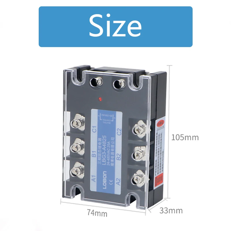 10A 25A 40A AA трехфазный SSR AC управление AC радиатор твердотельные реле SSR AC в AC