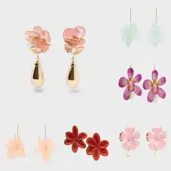 Смола Искусственные цветы жемчужные серьги для женщин эффектные висячие серьги 2019 модные роскошные ювелирные украшения в подарок оптовая