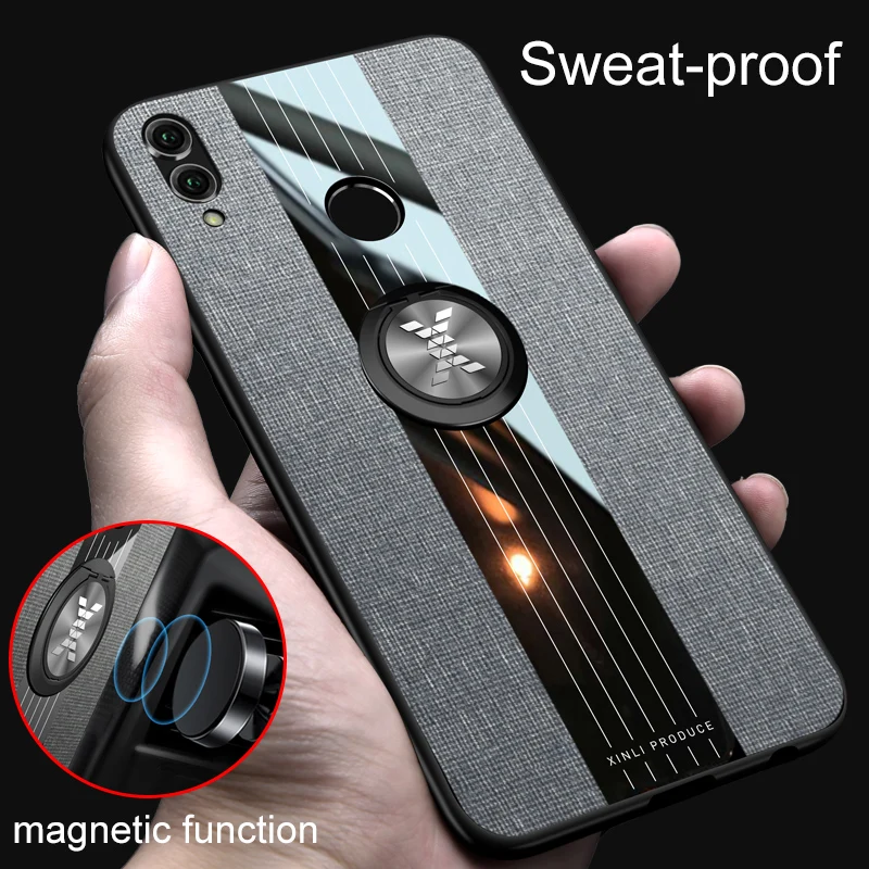Чехол с кольцом-подставкой для Huawei Honor P20 P30 Mate 8 9 10 20 Pro Lite кожаный | Мобильные