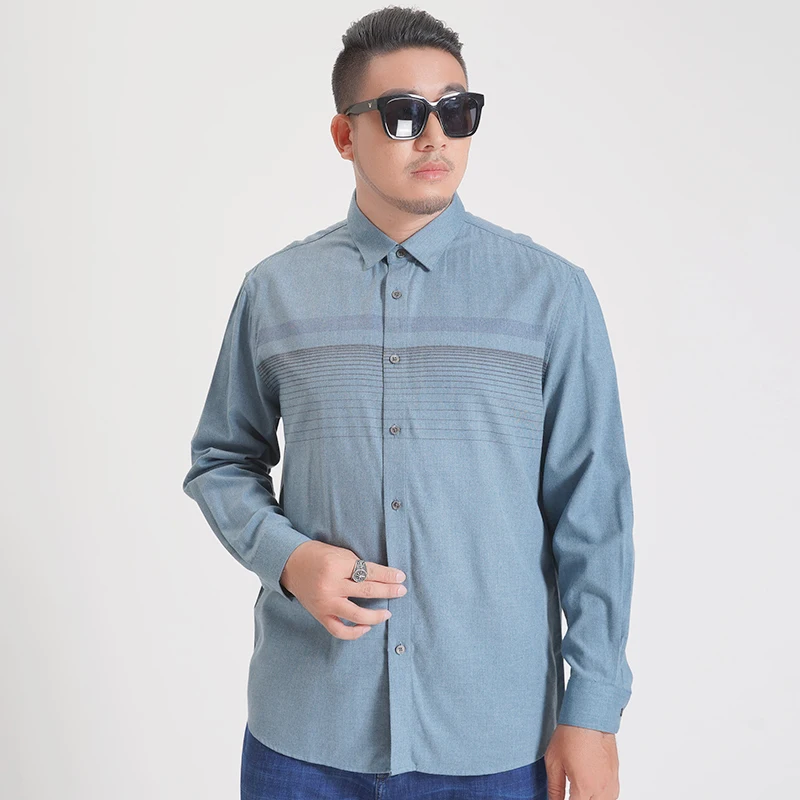 8XL 7XL 6XL мужские новые мужские рубашки с длинными рукавами полосатые мужские повседневные тонкие лацкан мужские Качественные большие размеры 3XL мужские рубашки