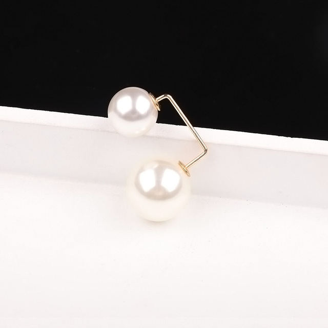 Elegant Pin Fashion Simple Pearl Brooch For Women Charm Cardigan Dress Coat Wearing Enamel Accessories Party Jewelry Gifts