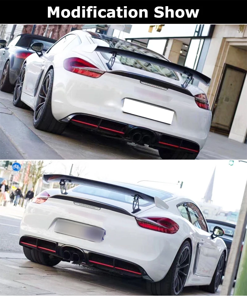 981 GT4 Тип углеродного волокна багажник задний спойлер крыло для Porsche Cayman 981 987 изменить 2008