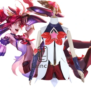 

Popular Game LOL Guardian of the Star Jinx Cosplay Costume Custom Made Shoes Halloween Party Suit