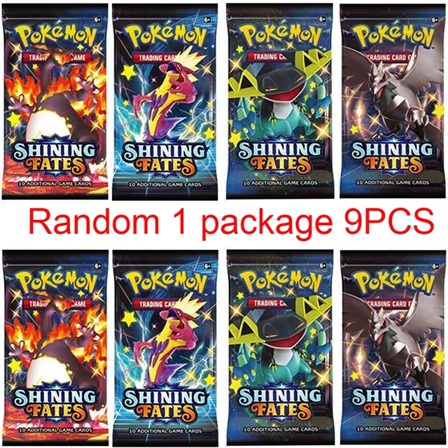 9PCS French Pokemon Cards Sword And Shield Battle Styles Full Sealed Retail Box Evolving Skies Pokemones Card For Children Gifts 1 package shining
