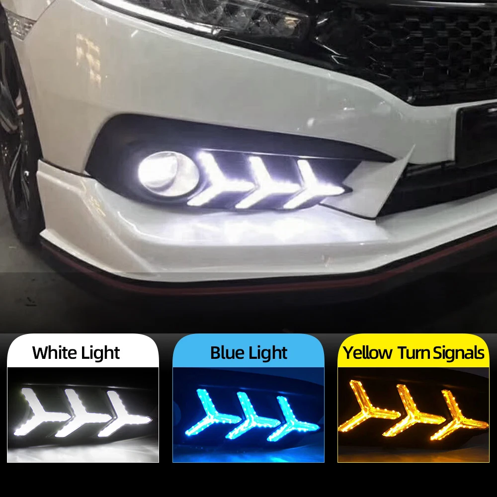 Автомобильная проблесковая 2 шт. Автомобильные светодиодные DRL Противотуманные