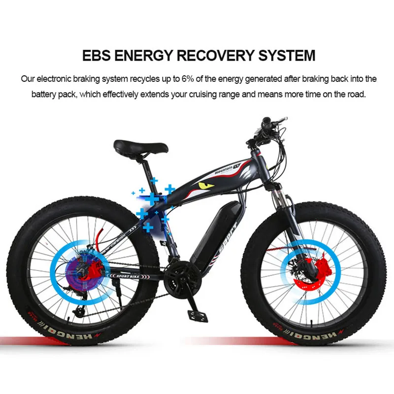 Bicicletta elettrica da 26 pollici personalizzata da spiaggia da neve  48V1500w motore 21ah mountain ebike elettrica TFT LCD fat ebike|Electric  Bicycle| - AliExpress