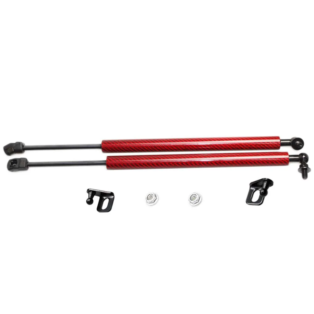 red carbon fiber Для Volkswagen T-ROC TROC- 2x Передняя капот модифицировать газовые стойки из углеродного волокна Лифт поддержка газовый Пневматический Амортизатор Демпфер - Цвет: red carbon fiber