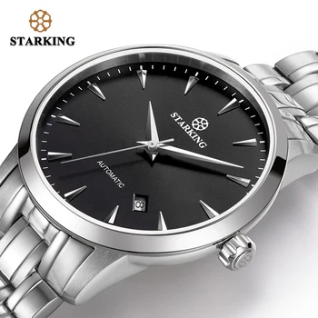 

STARKING Mechanical Watch Men Miyota Movt Stainless Steel Wristwatch Sapphire Automatic Self-wind Mens Watches Relogio Masculino