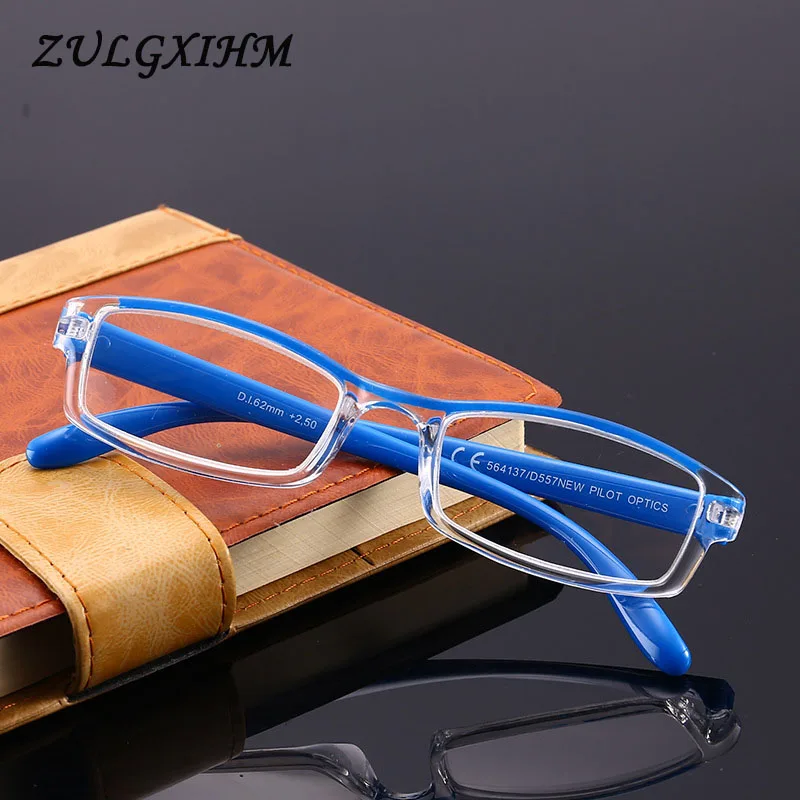 

Fashion New Ultralight Plastic Reading Glasses Square Frame Comfortable Eyewear Unbreakable Presbyopic Eyeglasse