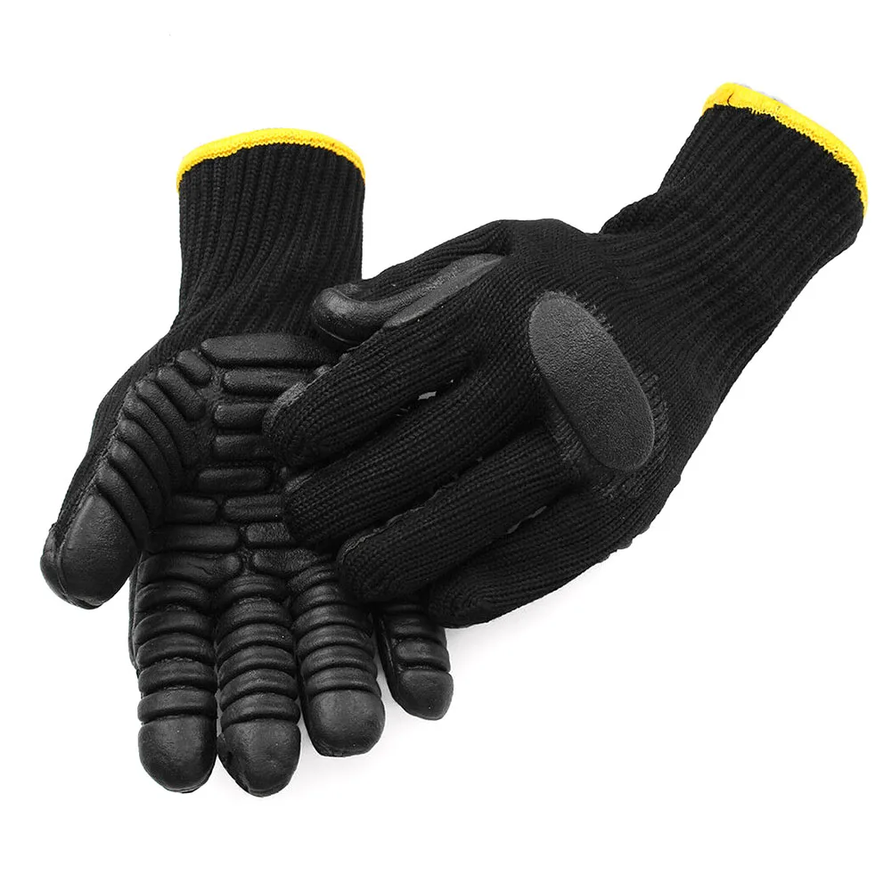 

1Pair Safety Gloves Miner Outdoor Shockproof Industrial Cut Resistant Mechanical Anti Vibration Protective Reducing Work Oil