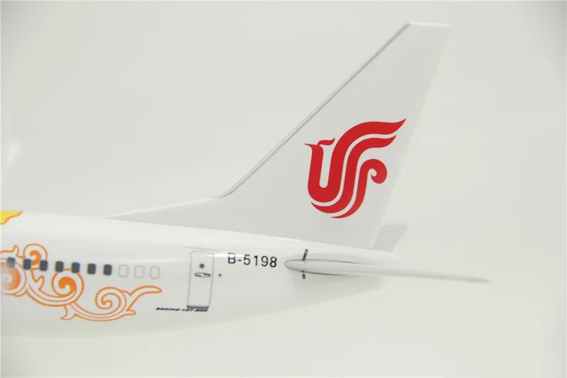 32 см 1:130 масштаб Китай Международные авиалинии Боинг B737-800 желтый пион картина модель самолета литой под давлением Пластиковые игрушки самолета
