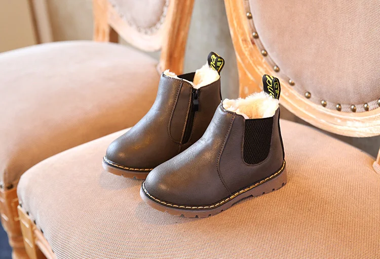 England Style Kids Shoes Boys Girls Boots Autumn Winter Fashion Vintage Shoes Children Martin Short Ankle Boots ботинки детские