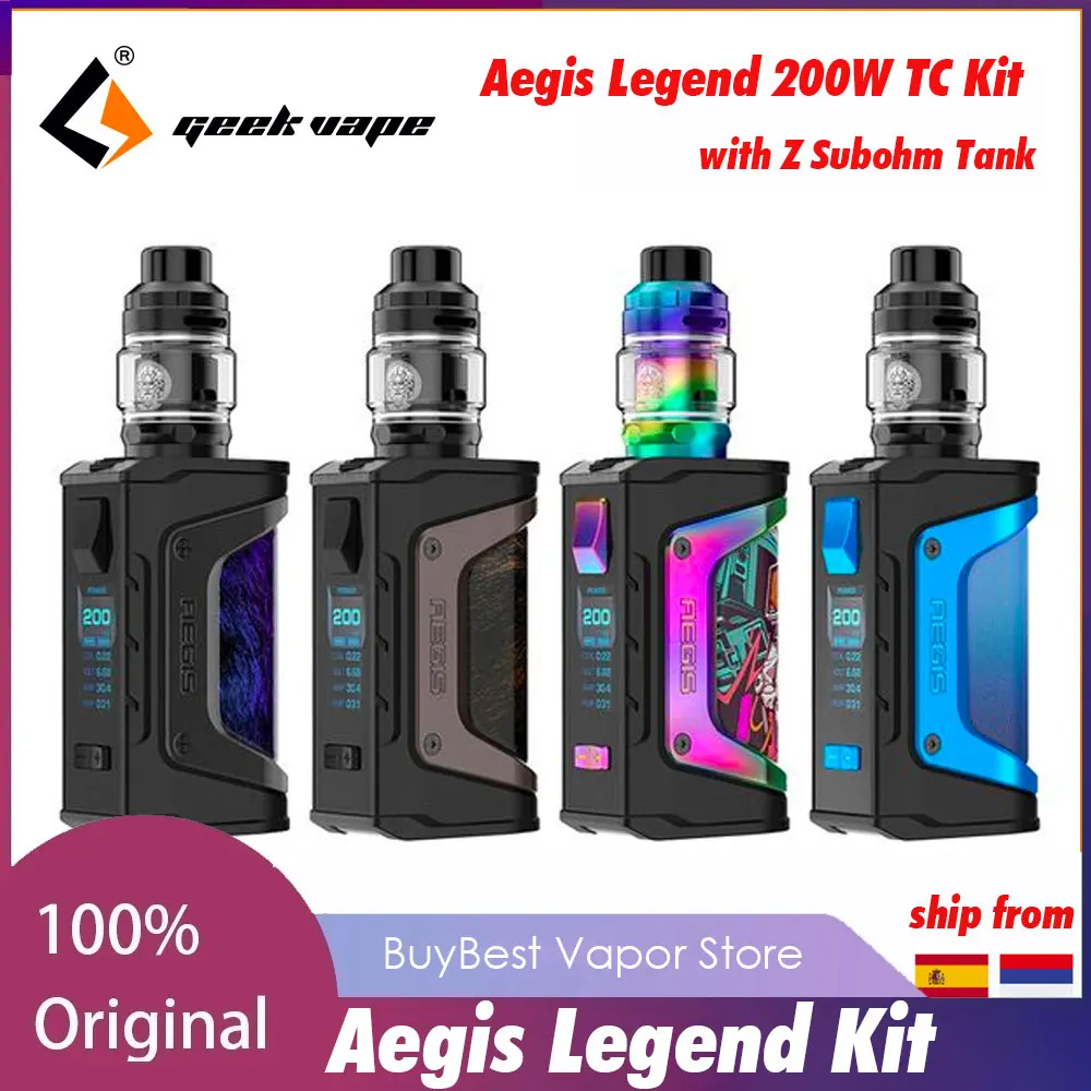 Новинка! Набор для вейпа GeekVape Aegis Legend 200 Вт бак Zeus Sub Ohm 5 мл 2 шт. 18650 TC | Электроника