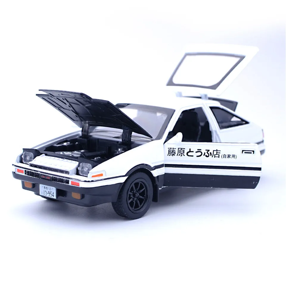 Горячая литая модель автомобиля 1:28 Toyota AE86 Начальная D Детская Металлическая машина игрушки оттягивающиеся колеса детские подарки на день рождения и Рождество