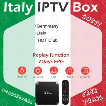 

Italy IPTV Box X96MINI Android7.1 Box Europe Germany Italian Albania Turkey adult Smart TV Box Top tv Box